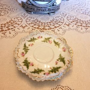 Vintage MZ Austria Floral Saucer Plate/Trinket Dish EUC